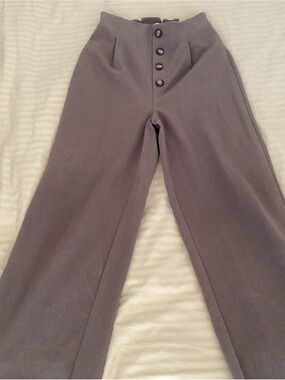 Blu Pepper Wide-Leg High-Waist Pants in Brown